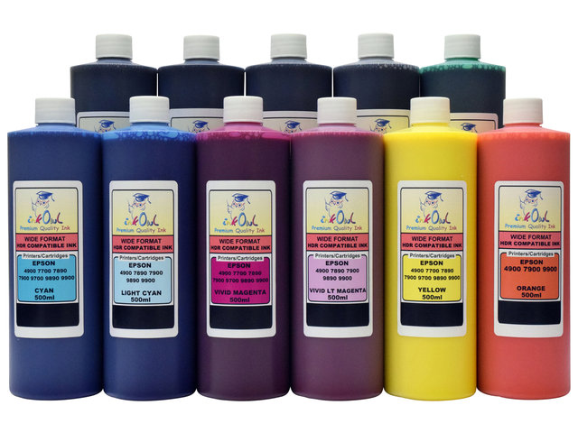 11x500ml Compatible Ink for EPSON Ultrachrome HD/HDX for SureColor P5000, P5070