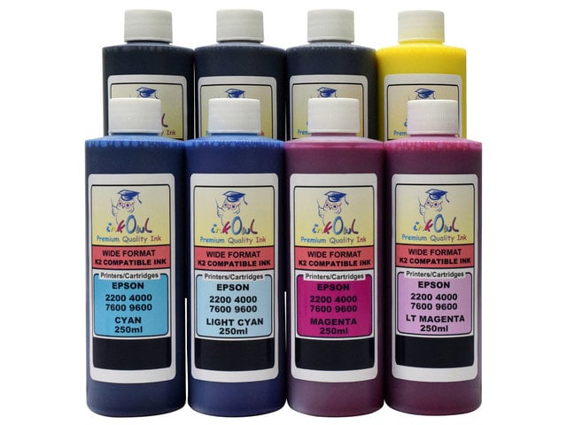 8x250ml Compatible Ink for EPSON Ultrachrome K2 with MATTE BLACK for Stylus Pro 4000, 7600, 9600