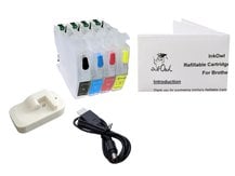 Easy-to-refill Standard-Size Cartridge Pack for BROTHER LC3011, LC3013 + Chip Resetter Bundle