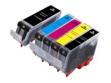 5-Pack Compatible Cartridges for use with CANON CLI-8, PGI-5 (2BK, C, M, Y)