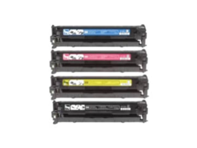 4-Pack Compatible Cartridges for HP CB540A-CB541A-CB542A-CB543A (125A)