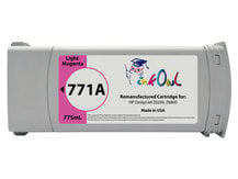 Remanufactured 775ml HP #771A series LIGHT MAGENTA Pigment Cartridge for DesignJet Z6200, Z6800 (B6Y19A)