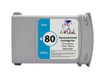 Remanufactured 350ml HP #80 CYAN for DesignJet 1050, 1055 (C4846A)