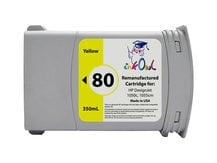 Remanufactured 350ml HP #80 YELLOW for DesignJet 1050, 1055 (C4848A)