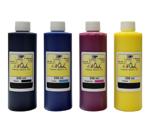 4x250ml PREMIUM PIGMENTED Black, Cyan, Magenta, Yellow Ink for EPSON