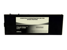 220ml Black Dye Screenprinting Cartridge for EPSON 4000, 7600, 9600 - LIGHT CYAN Slot