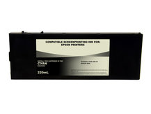 220ml Black Dye Screenprinting Cartridge for EPSON 4800 - CYAN Slot