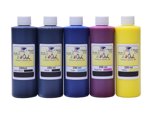 5x250ml ink to refill CANON PFI-030/031/032, PFI-110/111, PFI-120/121, PFI-310/311, PFI-320/321, PFI-340/341, PFI-710/711, PFI-740/741