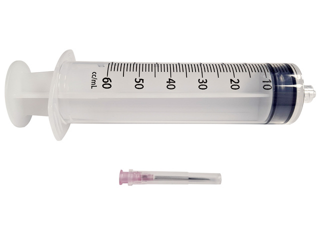 60ml Syringe with Sharp-Tip Needle