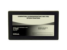 220ml Black Dye Screenprinting Cartridge for EPSON 7800, 9800 - CYAN Slot