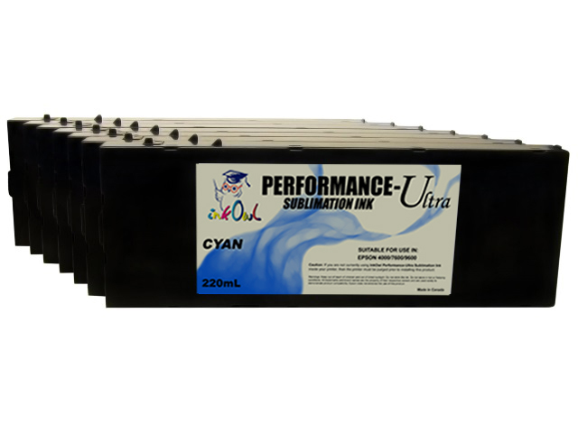 7-Pack 220ml Performance-Ultra Sublimation Cartridges for Epson Stylus Pro 7600, 9600