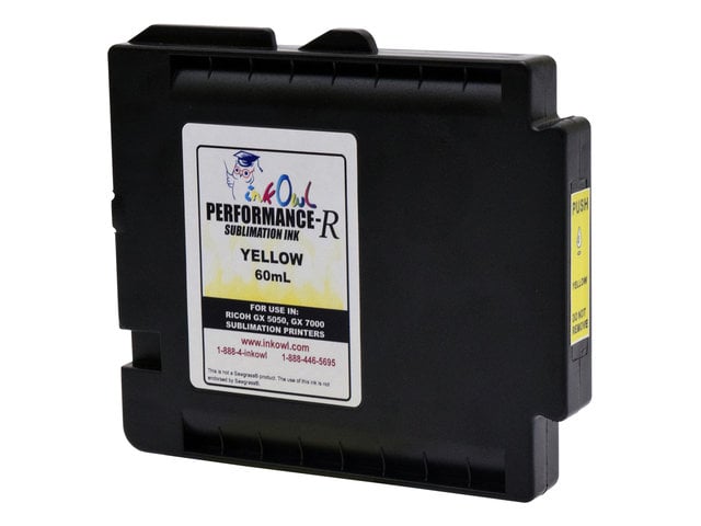 60mL YELLOW Performance-R Sublimation Cartridge for use in Ricoh® GX 5050, GX 7000 printers (GC21)