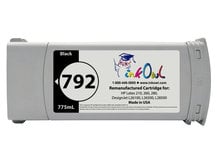 Remanufactured 775ml HP #792 BLACK Cartridge for DesignJet L26100, L26500, L26800, Latex 210, 260, 280 (CN705A)
