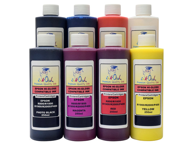 8x250ml ink for EPSON Stylus Photo R1900, R2000, SureColor P400