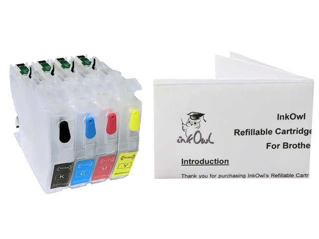 Easy-to-refill Standard-Size Cartridge Pack for BROTHER LC3011, LC3013