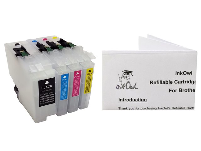 Easy-to-refill Standard-Size Cartridge Pack for BROTHER LC3037, LC3039