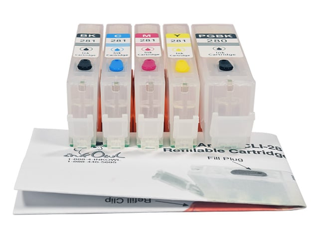 Easy-to-refill Cartridge Pack for use with CANON PGI-280, CLI-281