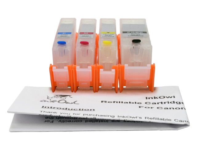 Easy-to-refill Cartridge Pack for use with CANON PGI-5, CLI-8 (4 cartridges)
