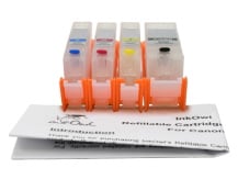 Easy-to-refill Cartridge Pack for use with CANON PGI-5, CLI-8 (4 cartridges)