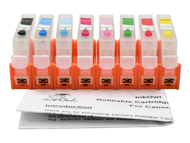 Easy-to-refill Cartridge Pack for use with CANON CLI-8 (8 cartridges for Pixma Pro 9000)