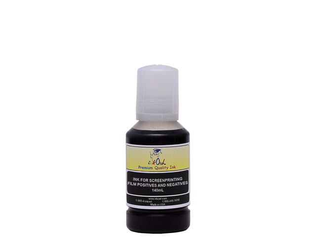 140ml Black Dye Screenprinting Ink for Film Positives and Negatives on EPSON T3170x, ET-8550, and other EcoTank printers