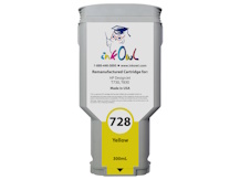 Remanufactured 300ml HP #728 YELLOW Cartridge for DesignJet T730, T830 (F9K15A)