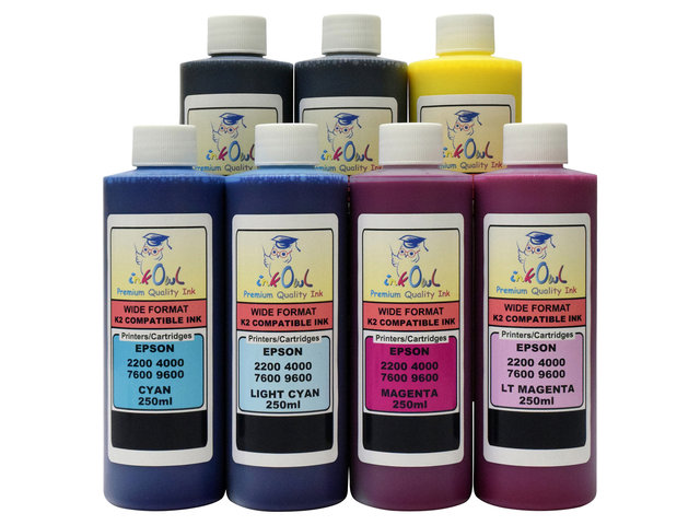7x250ml Compatible Ink for EPSON Ultrachrome K2 for Stylus Pro 7600, 9600