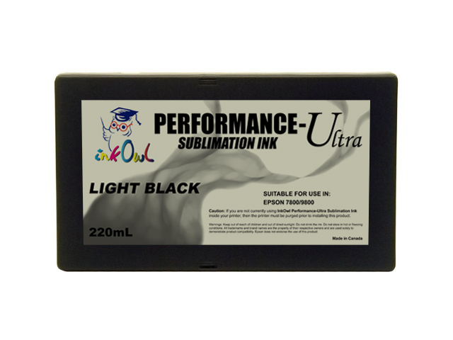 220ml LIGHT BLACK Performance-Ultra Sublimation Cartridge for Epson Stylus Pro 7800, 9800