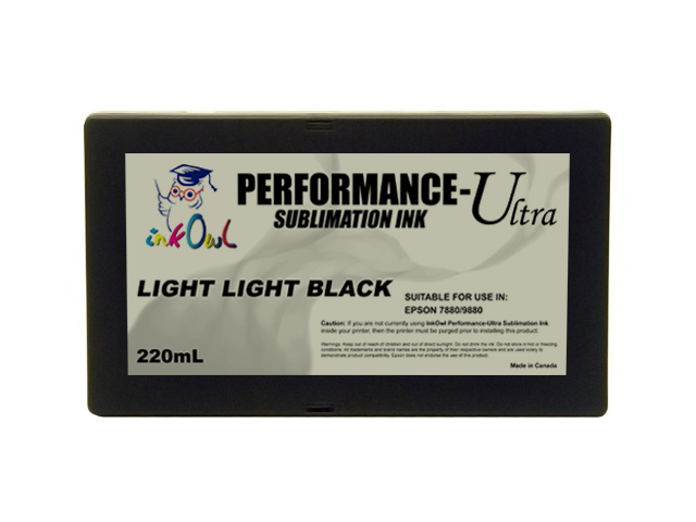220ml LIGHT LIGHT BLACK Performance-Ultra Sublimation Cartridge for Epson Stylus Pro 7880, 9880