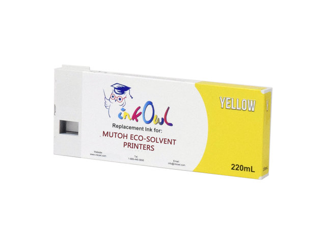 220ml YELLOW Compatible Cartridge for Mutoh ValueJet Eco-Ultra Printers