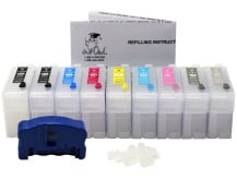 Easy-to-refill Cartridge Pack for EPSON (T7601-T7609) SureColor P600 with Chip Resetter