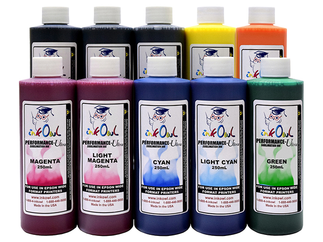 10x250ml Performance-Ultra Sublimation Ink for Epson Wide Format Printers