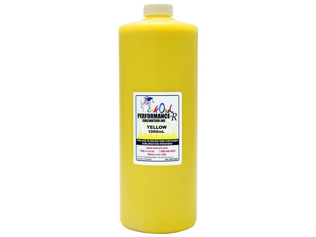 1000ml YELLOW Performance-R Sublimation Ink for use in Ricoh® and Virtuoso® printers