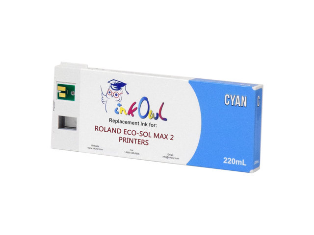 220ml CYAN Compatible Cartridge for Roland ECO-SOL MAX 2 Printers (ESL4-CY)