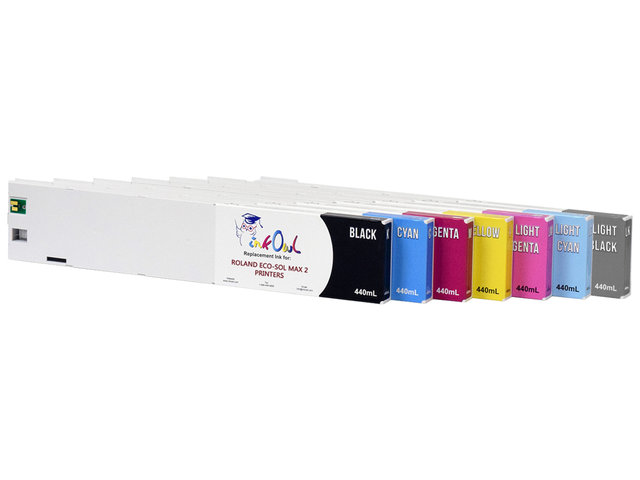 7x440ml Compatible Cartridge Pack for Roland ECO-SOL MAX 2 Printers