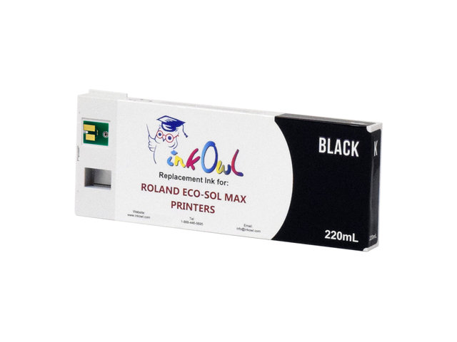 220ml BLACK Compatible Cartridge for Roland ECO-SOL MAX Printers (ESL3-BK)