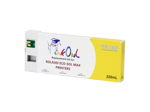 220ml YELLOW Compatible Cartridge for Roland ECO-SOL MAX Printers (ESL3-YE)