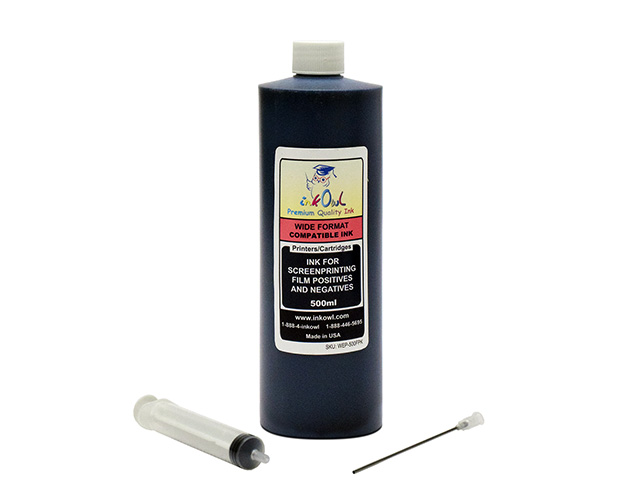 500ml Black Dye Screenprinting Ink for Film Positives and Negatives on EPSON and CANON Printers
