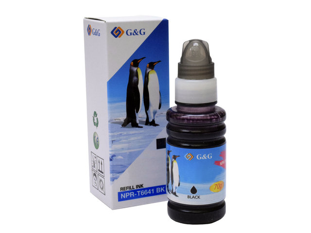 G\u0026G Compatible Ink Bottle to replace Epson 664 BLACK for EcoTank  ET-2500/2550/2600/2650/4500 - InkOwl