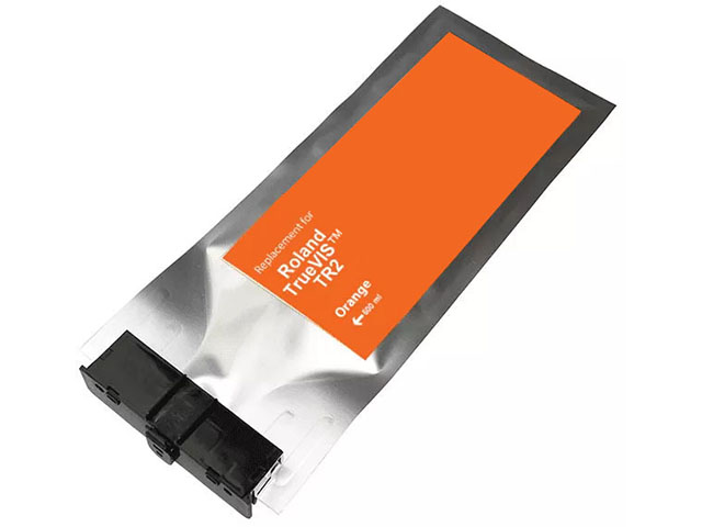 500ml ORANGE Compatible Ink Pouch for Roland TrueVIS Printers using TR2 ink (TR2-OR)