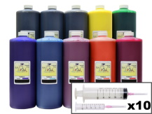 10x1L Ink Refill Kit for CANON GP-2000, GP-4000 (PFI-2100, PFI-2300, PFI-2700)