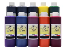 10x250ml ink to refill CANON GP-2000, GP-4000 (PFI-2100, PFI-2300, PFI-2700)