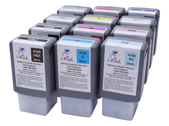 12-pack 80ml Compatible Cartridges for CANON PFI-4100 (PRO-1100)