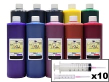 10x500ml Ink Refill Kit for CANON GP-2000, GP-4000 (PFI-2100, PFI-2300, PFI-2700)