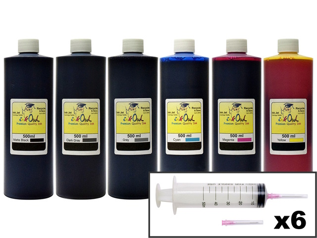 500ml Refill Kit for HP DesignJet T7100, T7200 (#761 cartridges)