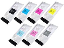 7x500ml Compatible Ink Pouch Pack for Roland TrueVIS Printers using TR2 ink (CMYK+Lc+Lm+Lk)