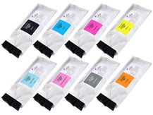 8x500ml Compatible Ink Pouch Pack for Roland TrueVIS Printers using TR2 ink (CMYK+Lc+Lm+Lk+Or)