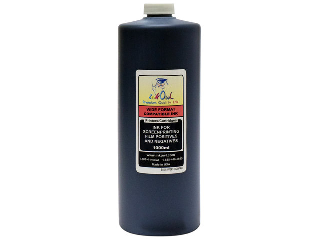 1L Black Dye Screenprinting Ink for Film Positives and Negatives on EPSON and CANON Printers