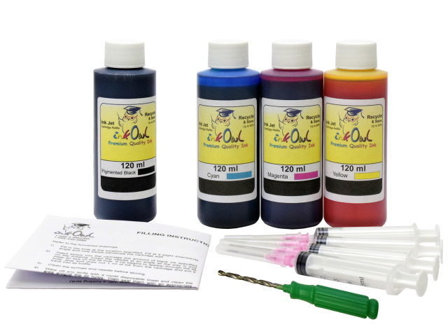 120ml Bulk Kit to refill CANON PG-210/CL-211, PG-240/CL-241, PG-245/CL-246, PG-260/CL-261, PG-275/CL-276, and many other cartridges