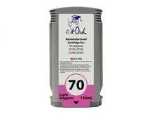 Remanufactured 130ml HP #70 LIGHT MAGENTA Pigment Cartridge for DesignJet Z2100, Z3100, Z3200, Z5200 (C9455A)